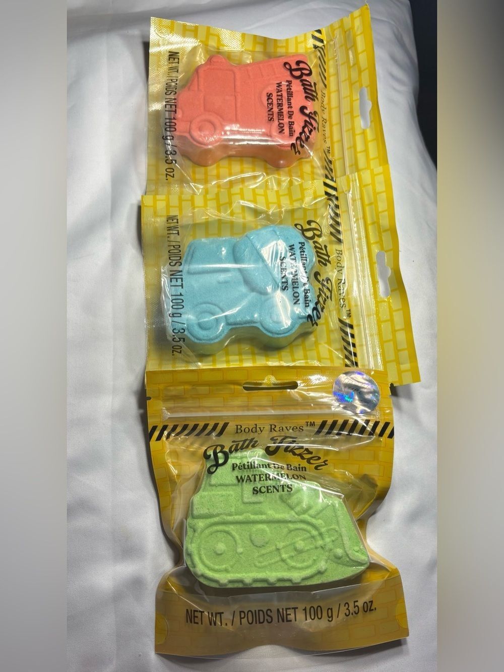 3 New Transportation Boys Bath Bomb Fizzers Watermelon Scent